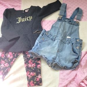 Juicy couture outfit and 7 seven for all man kind overalls